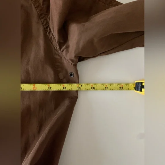 Nili Lotan Brown Cotton Trench Coat size 8 FITS size 4-6 - Picture 10 of 14